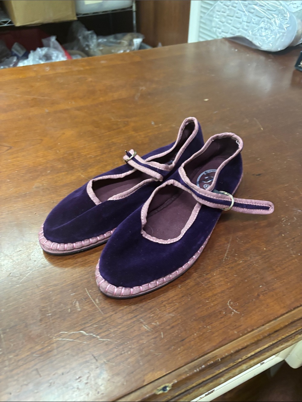 Flabelus Mary Jane flats size 37 Purple
